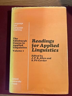 Bild des Verkufers fr Readings for Applied Linguistics. (The Edinburgh Course in Applied Linguistics, 1) zum Verkauf von Plurabelle Books Ltd