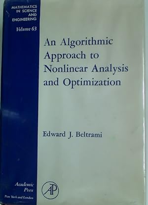 Bild des Verkufers fr Algorithmic Approach to Nonlinear Analysis and Optimization. zum Verkauf von Plurabelle Books Ltd