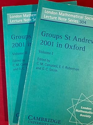 Imagen del vendedor de Groups St Andrews 2001 in Oxford. Volumes 1 & 2. a la venta por Plurabelle Books Ltd