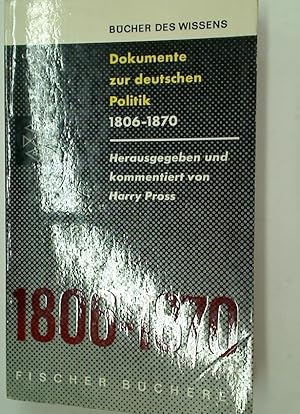 Seller image for Deutsche Politik 1806 - 1870: Dokumente und Materialien. for sale by Plurabelle Books Ltd