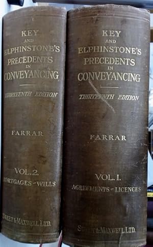 Seller image for Key and Elphinstone's Compendium of Precedents in Conveyancing. Thirteenth Edition. for sale by Plurabelle Books Ltd