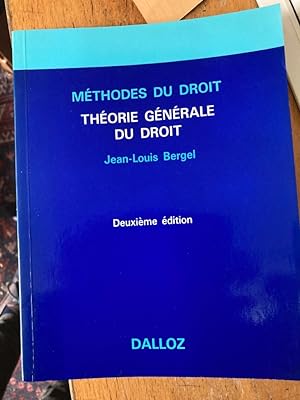 Imagen del vendedor de Theorie Generale du Droit. Deuxime dition. a la venta por Plurabelle Books Ltd