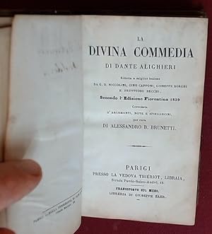 La Divina Commedia di Dante Alighieri. Ridotta a miglior lezione da G B Niccolini, Gino Capponi, ...