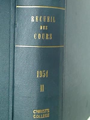 Image du vendeur pour Recueil des Cours. Volume 86 (= 1954, part 2) mis en vente par Plurabelle Books Ltd