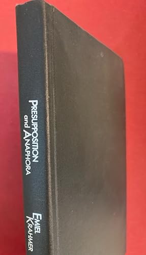 Bild des Verk�ufers f�r Presupposition and Anaphora. zum Verkauf von Plurabelle Books Ltd