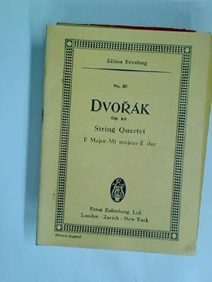 Bild des Verkufers fr Quartet E Major for 2 Violins, Viola and Violoncello, Opus 80. zum Verkauf von Plurabelle Books Ltd