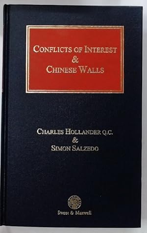 Immagine del venditore per Conflicts of Interest and Chinese Walls. venduto da Plurabelle Books Ltd