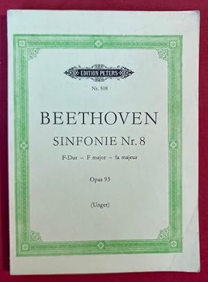 Bild des Verkufers fr Sinfonie Nr 8. F - Dur - F Major - Fa Majeur. Opus 93. Rividiert von Max Unger. zum Verkauf von Plurabelle Books Ltd