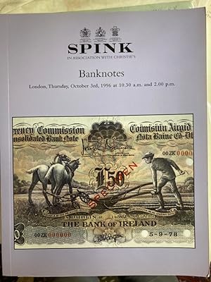 Banknotes. Auction 3 October 1996.
