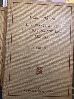 Die quantitative Spektralanalyse der Elemente. 2 Bände.