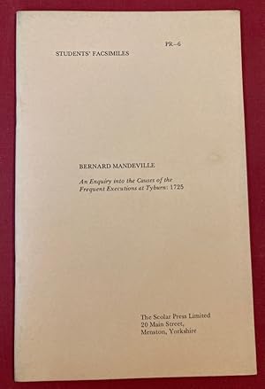 Bild des Verkufers fr An Enquiry into the Causes of the Frequent Executions at Tyburn. zum Verkauf von Plurabelle Books Ltd