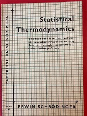 Bild des Verkufers fr Statistical Thermodynamics. zum Verkauf von Plurabelle Books Ltd