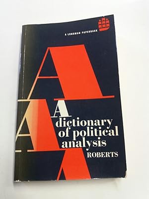 Bild des Verkufers fr A Dictionary of Political Analysis. zum Verkauf von Plurabelle Books Ltd