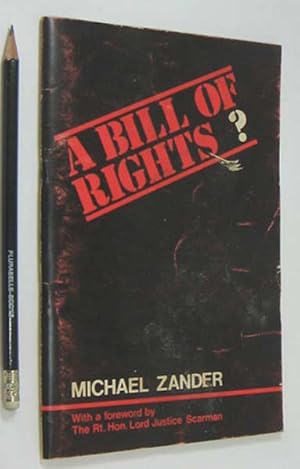 Bild des Verkufers fr A Bill of Rights? zum Verkauf von Plurabelle Books Ltd