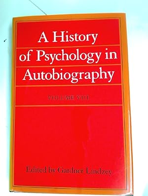 Immagine del venditore per A History of Psychology in Autobiography: Volume 8. venduto da Plurabelle Books Ltd