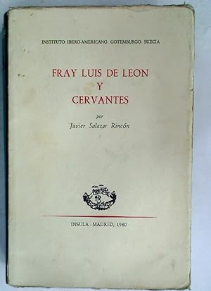 Bild des Verkufers fr Fray Luis de Len y Cervantes. zum Verkauf von Plurabelle Books Ltd