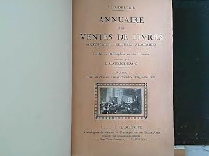 Bild des Verkufers fr Annuaire des ventes de livres. Guide du bibliophile et du libraire. Xe ANNEE zum Verkauf von JLG_livres anciens et modernes