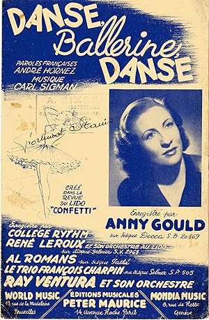 "DANSE BALLERINE DANSE" Paroles française de André HORNEZ / Paroles anglaises de Bob RUSSEL / Mus...