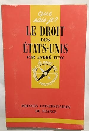 Imagen del vendedor de Le droit des tats-unis a la venta por librairie philippe arnaiz