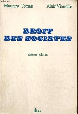 Seller image for Droit des socits for sale by Le-Livre