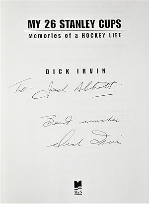 My 26 Stanley Cups: Memories of a Hockey Life. Inscribed Copy