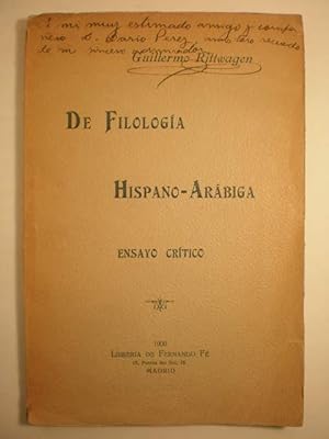 De filología hispano arábiga. Ensayo crítico