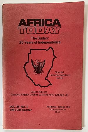 Bild des Verkufers fr The Sudan: 25 years of independence [Africa today, 28,2 : Special commemorative issue.] zum Verkauf von Joseph Burridge Books