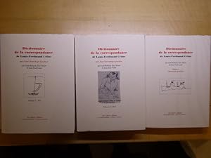 Image du vendeur pour Dictionnaire de la correspondance de Louis Ferdinand CELINE. Suivi d'une chronologie pistolaire. 3 volumes. Complet. mis en vente par Tir  Part