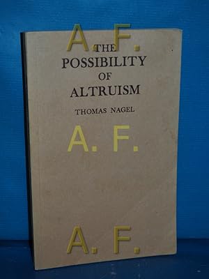 Immagine del venditore per The Possibility of Altruism. venduto da Antiquarische Fundgrube e.U.