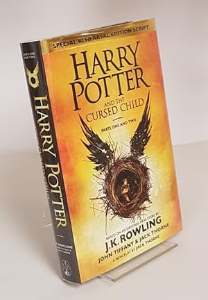 Image du vendeur pour Harry Potter and the Cursed Child - Parts One and Two Playscript - Special Rehearsal Edition Script ***Signed by J K Rowling, Jack Thornes and John Tiffany (with Official Hologram) ***Plus 2 Tote Bags, Programme, 4 Flyers, Ticket Stub and Pin Badge*** mis en vente par CURIO