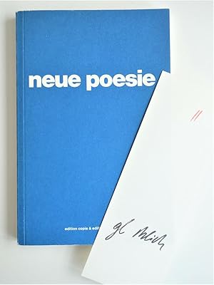 Bild des Verkufers fr neue poesie. bielefelder colloquium. eine anthologie 1980. zum Verkauf von Querschnitt Antiquariat