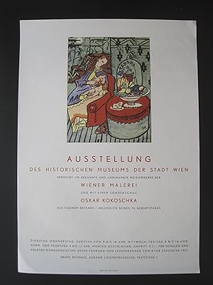 Ausstellungsplakat einer Ausstellungs des Historischen Museums der Stadt Wien 1956 mit einer Sond...