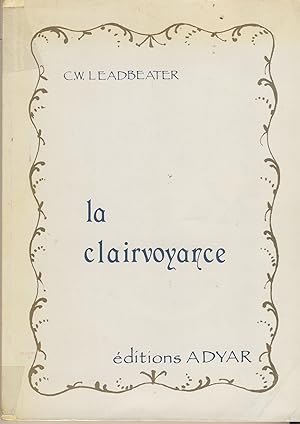Immagine del venditore per La Clairvoyance, ditions Adyar, Paris VII, 1988 venduto da Librairie Marco Polo