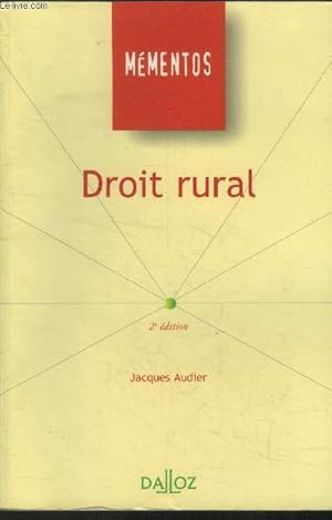 Image du vendeur pour Droit rural mis en vente par Le-Livre