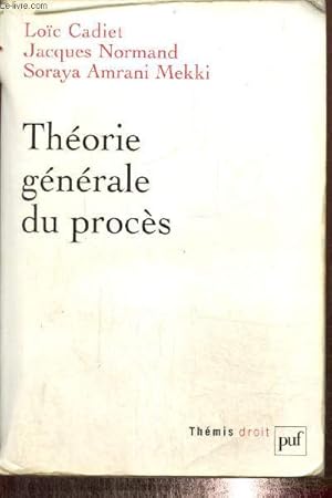 Seller image for Thorie gnrale du procs (Collection "Thmis droit") for sale by Le-Livre