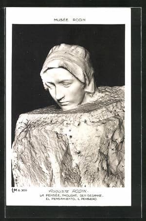 Bild des Verkufers fr Ansichtskarte Muse Rodin, Der Gedanke von Auguste Rodin zum Verkauf von Bartko-Reher