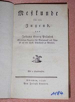 Bild des Verkufers fr Mekunde fr die Jugend. Mit 2 Kupfertafeln. zum Verkauf von Antiquariat Ballmert