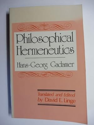 Philosophical Hermeneutics.