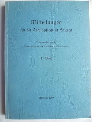 Bild des Verkufers fr Mitteilungen fr die Archivpflege in Bayern. zum Verkauf von Ostritzer Antiquariat