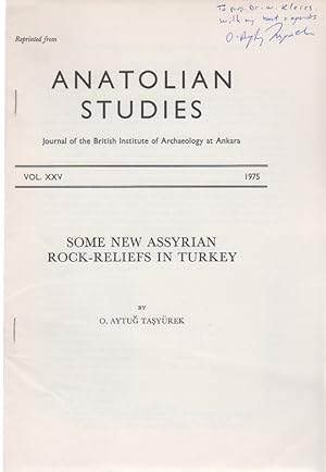 Some new Assyrian Rock-Reliefs in Turkey. [From: Anatolian Studies, Vol. 25, 1975]. Journal of th...