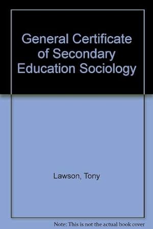 Bild des Verkufers fr General Certificate of Secondary Education Sociology zum Verkauf von WeBuyBooks