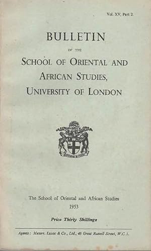Bulletin of The School of Oriental and African Studies XV Part 2 (1953)