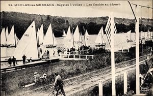 Ansichtskarte / Postkarte Meulan les Mureaux Yvelines, Regates a voiles, Les Yachts au depart