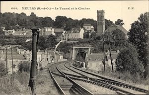 Ansichtskarte / Postkarte Meulan Yvelines, Le Tunnel, Le Clocher