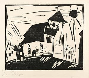 Feininger, Lyonel. - "Vollersroda (Kirche in Vollersroda)".