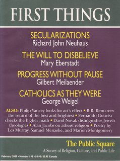 Seller image for First Things, February 2009, Number 190: Secularizations for sale by Never Too Many Books