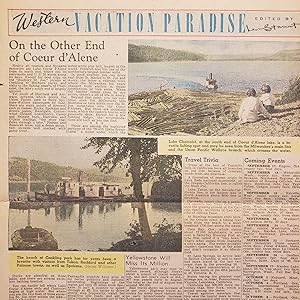 Spokesman-Review, The. Sunday, September 14, 1947. Western Vacation Paradise [Coeur D'Alene, Idaho]