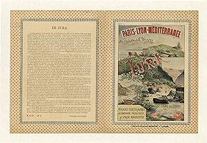 "LE JURA (LA FAUCILLE / LES BRENETS / COURS DU DOUBS)" / D'après une affiche P.L.M. de 1898 illus...