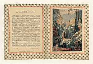 "LA GRANDE-CHARTREUSE (PONT SAINT- BRUNO)" / D'après une affiche P.L.M. de 1892 anonyme / Protège...