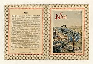 "NICE" / D'après une affiche P.L.M. de 1899 illustrée par Henri GANIER dit TANCONVILLE / Protège-...
